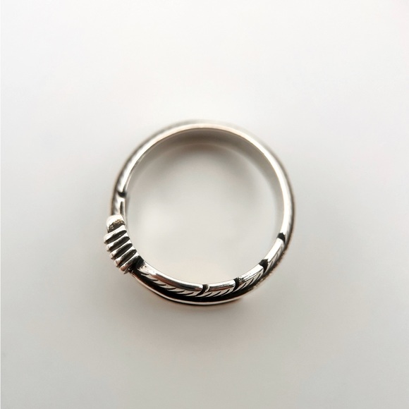 FP Folded Feather Silver Ring - Picture 4 of 5